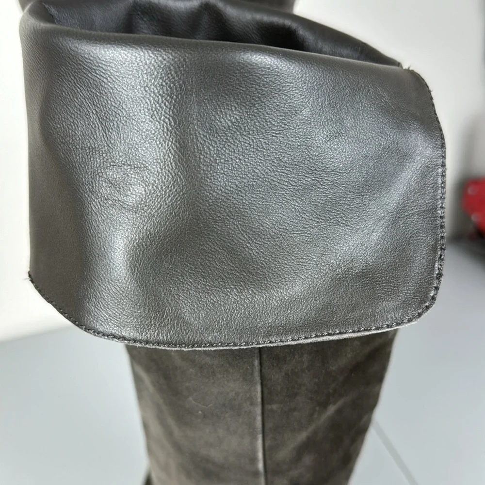 Frye Claude Over The Knee Boot in Smoke. Suede Finish. Size 7.